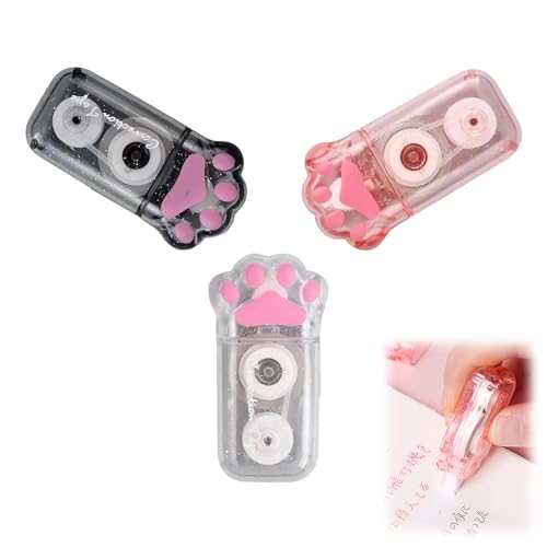 3 Stück Katzenpfoten Korrekturband, Katzenpfoten Korrekturroller, Mini Korrekturband für Büro, Schule und Zuhause für Scrapbooking, Kartenherstellung und Tagebücher, Geschenk für alle Anlässe 3 Stück Katzenpfoten Korrekturband, Katzenpfoten Korrekturroller, Mini Korrekturband für Büro, Schule und Zuhause für Scrapbooking, Kartenherstellung und Tagebücher, Geschenk für alle Anlässe von Générique