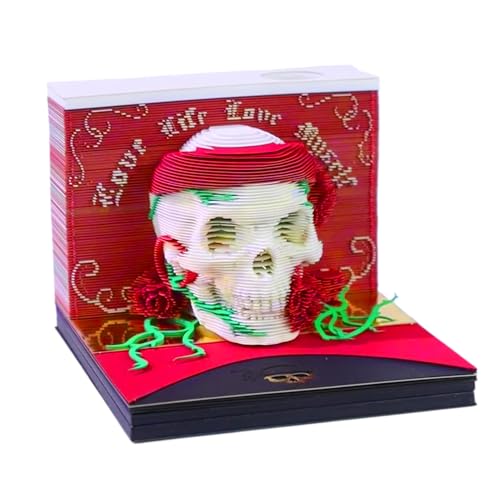 3D-Kalender 2026 | Notizblock, 3D-Kalender, Totenkopf-Planer, Halloween, wöchentliche Organisationsbedarf, Bürodekoration für Schlafsaal, Schlafzimmer, Wohnung 3D-Kalender 2026 | Notizblock, 3D-Kalender, Totenkopf-Planer, Halloween, wöchentliche Organisationsbedarf, Bürodekoration für Schlafsaal, Schlafzimmer, Wohnung von Générique