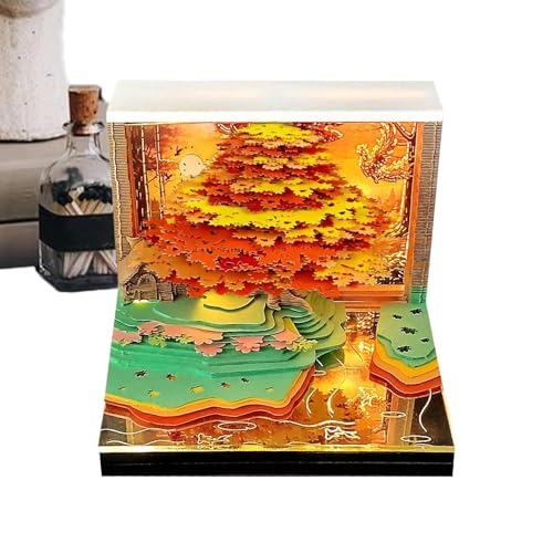 3D-Schreibtischkalender 2026, Wochenkalender 52 Wochen mit Notizblock 2026, Veranstaltungsplaner mit Notizpapier, dekorativ, für Haus, Büro, Schule, Thanksgiving Weihnachten von Générique
