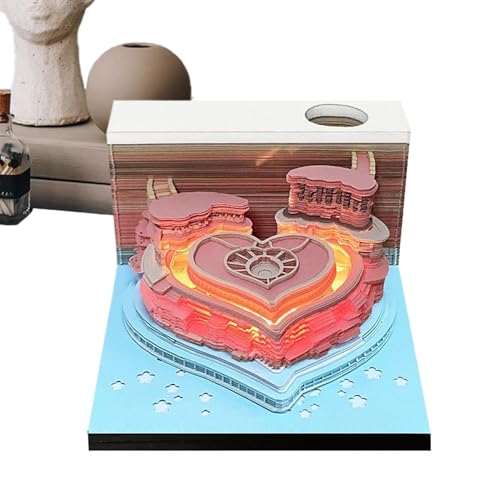 3D Tischkalender 2025 - Kreativer Notizblock mit Valentinstag Motiv | Abnehmbarer Kalender mit Licht - Kunstkalender für Büro, Zuhause und Tischdekoration 3D Tischkalender 2025 - Kreativer Notizblock mit Valentinstag Motiv | Abnehmbarer Kalender mit Licht - Kunstkalender für Büro, Zuhause und Tischdekoration von Générique