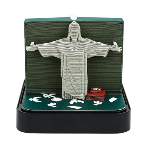3d kalender 2025 - 3d skulptur kalender 2025, gießen Sie den Jesus Kalender | Gravierte Kunstkalender Memo, 3D Papier Handwerk Kalender, Dekoratives 3D Notizkissen, Kalender 3d kalender 2025 - 3d skulptur kalender 2025, gießen Sie den Jesus Kalender | Gravierte Kunstkalender Memo, 3D Papier Handwerk Kalender, Dekoratives 3D Notizkissen, Kalender von Générique