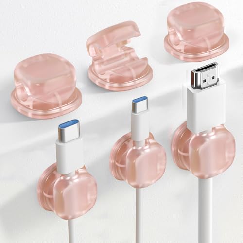 6 Stück Kabelclips, Kabel-Organizer, selbstklebende Kabelhalterung, magnetische Kabelhalterung, für Büro, Nachttisch, Ladekabel, HDMI, USB (blau) von Générique