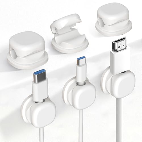 6 Stück Kabelclips, Kabel-Organizer, selbstklebende Kabelhalterung, magnetische Kabelhalterung, für Büro, Nachttisch, Ladekabel, HDMI, USB (blau) von Générique