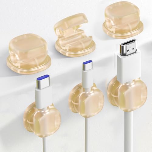 6 Stück Kabelclips, Kabel-Organizer, selbstklebende Kabelhalterung, magnetische Kabelhalterung, für Büro, Nachttisch, Ladekabel, HDMI, USB (blau) von Générique