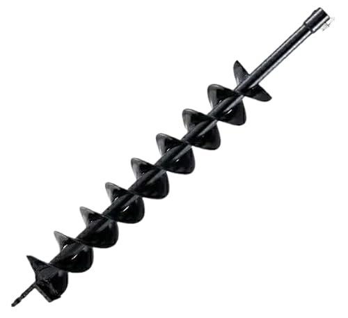 800 mm Doppelschneidiger Spiralbohrer, geeignet für Benzin- und Elektro-Gartengeräte, Pfahlschlag, Bohren und Aushubn. (100 mm Doppelmembran) von Générique