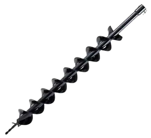 800 mm Doppelschneidiger Spiralbohrer, geeignet für Benzinbohrer und elektrische Gartengeräte, Pfahlschlag, Bohren und Aushubn. (80 mm Doppelmembran) von Générique
