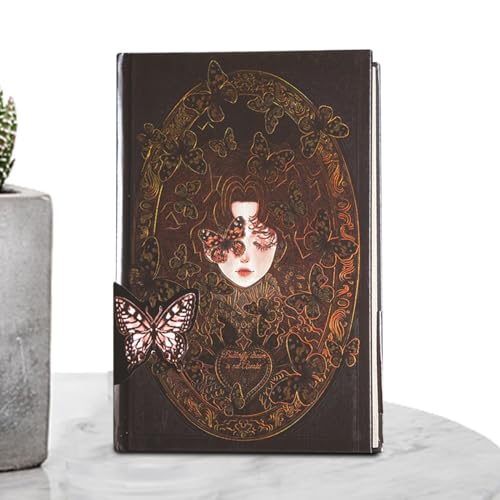 Ästhetisches Notizbuch, goth Journal – Gothic Stil Hot Stamping Beautiful Illustration Retro Handbuch | Vintage Notizblock für Frauen Goth Journal, Schulbürobedarf, Halloween Notizblock, 256 P von Générique