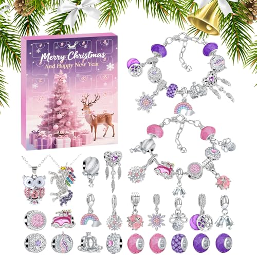 Adventskalender, Weihnachts-Advent – Set zur Schmuckherstellung, 24 Tage für Geschenke für Weihnachtsstrümpfe und Partygeschenke für Frauen, Jugendliche, Partyhandwerk von Générique