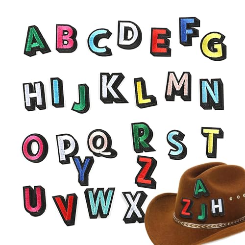 Alphabet-Patches zum Aufbügeln, Buchstaben-Patches | Buchstaben-Patch-Aufkleber | Nähen von bestickten Patches, eleganter und kreativer Aufnäher für Schuhe, Jacken, Hemden, Hüte von Générique