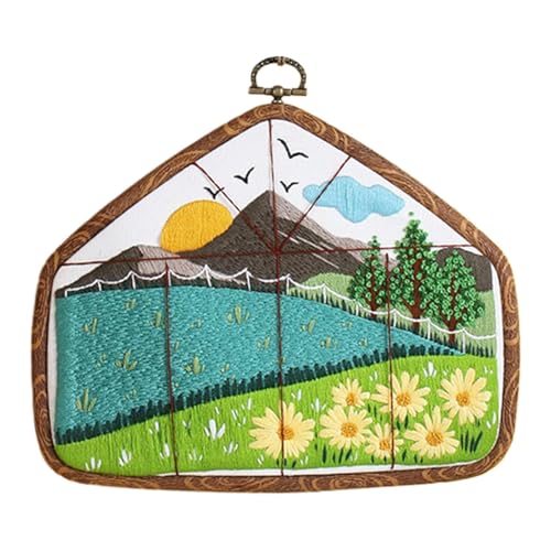 Anfänger-Stickset für Erwachsene, Stickset für Erwachsene, Anfänger, Landschaften außerhalb der Fensterstickerei-Kits, Ferienhaus Dekoration mit Anleitung, Stickset Anfänger-Stickset für Erwachsene, Stickset für Erwachsene, Anfänger, Landschaften außerhalb der Fensterstickerei-Kits, Ferienhaus Dekoration mit Anleitung, Stickset von Générique