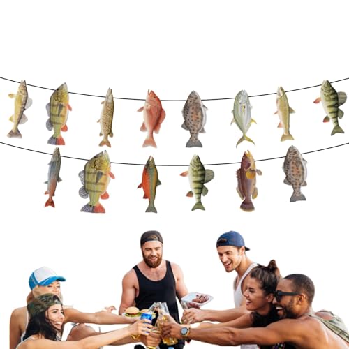 Angel-Dekor, Fischbräunungsparty-Dekorationen, Köstlichkeitsornament zum Thema Fischerei, kreative Urlaubsfoto-Requisiten, Party-Wanddekorationen Angel-Dekor, Fischbräunungsparty-Dekorationen, Köstlichkeitsornament zum Thema Fischerei, kreative Urlaubsfoto-Requisiten, Party-Wanddekorationen von Générique