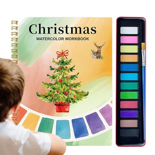 Aquarell-Notizbuch für Anfänger, Aquarell-Zeichenbuch mit zwölf Farben, Malset für Reisen, Zuhause, Lernen für Anfänger von Générique