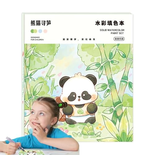 Aquarell-Reisebuch – Lernset | Interaktives Buch-Set für Wassermalerei, mit Cartoons für Bastelarbeiten, Werkzeug von Générique