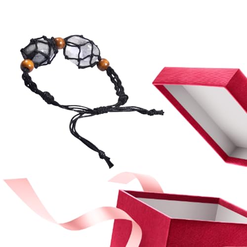 Armbandhalter | Anhänger Armband Käfig Schnur | Ersatzkäfig für Armbänder | Zubehör zur Herstellung von Quarzstein für Armband Boho-Schmuck Armbandhalter | Anhänger Armband Käfig Schnur | Ersatzkäfig für Armbänder | Zubehör zur Herstellung von Quarzstein für Armband Boho-Schmuck von Générique
