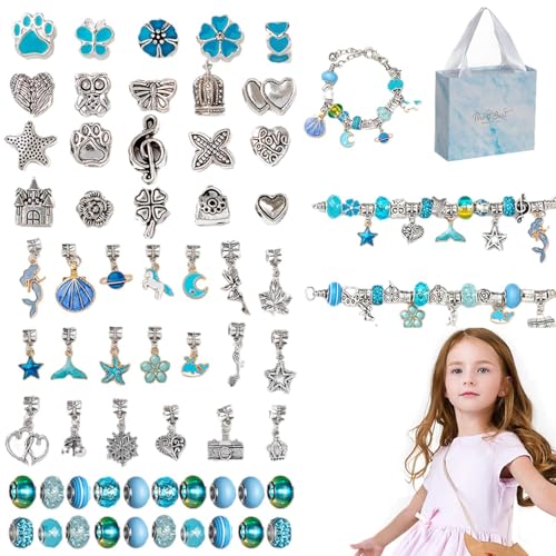 Armbandherstellung Kit für Mädchen, Schmuckherstellung Kit für Mädchen - Perlenherstellung Kit Vielseitiges Schmuckherstellungsset für Bettelarmband und Halskette von Générique
