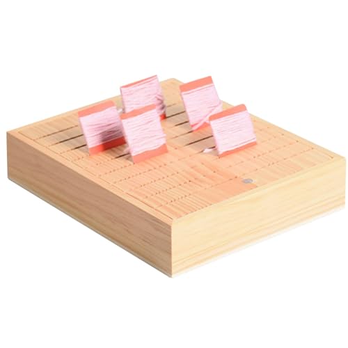 Aufbewahrung für Stickgarn, Organizer für Spulen, Holzgarn-Organizer mit 10 langen Schlitzen, 3 Fächern, Spulen-Organizer für Nähzubehör, Nähgarnbrett Aufbewahrung für Stickgarn, Organizer für Spulen, Holzgarn-Organizer mit 10 langen Schlitzen, 3 Fächern, Spulen-Organizer für Nähzubehör, Nähgarnbrett von Générique