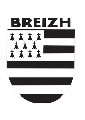 Aufkleber Bretagne – Aufkleber Gwenn ha Du | Bretonische Flaggen | Deko Auto, Motorrad, PC, Helm – Made in Breizh (5, 70 cm) von Générique