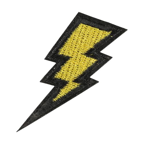 Aufnäher für Kleidung für Blitze, bestickte Blitzschilder, Aufnäher mit Blitz, bestickte Platten, dekorative Aufnäher für Jacken, Geldbörsen, Hüte Aufnäher für Kleidung für Blitze, bestickte Blitzschilder, Aufnäher mit Blitz, bestickte Platten, dekorative Aufnäher für Jacken, Geldbörsen, Hüte von Générique