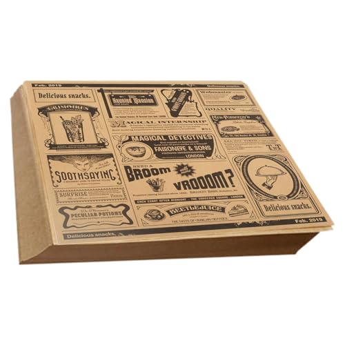 Aufschnittpapier | gefüttert mit gewachstem Papierkorb | Fettbeständig, Antihaft-Sandwich-Geschenkpapier, Wachspapierbögen, 200 Stück zum Backen von Aufschnittpapier | gefüttert mit gewachstem Papierkorb | Fettbeständig, Antihaft-Sandwich-Geschenkpapier, Wachspapierbögen, 200 Stück zum Backen von von Générique