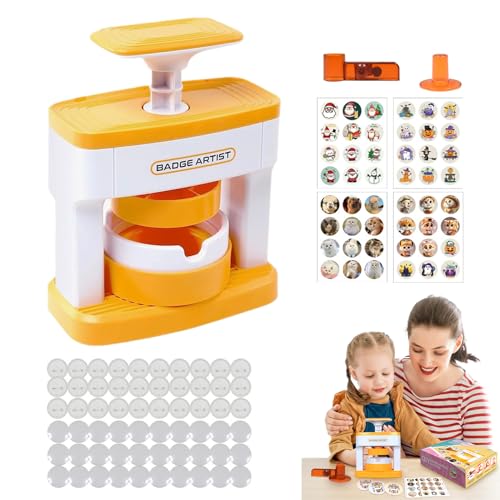 Badge-Maschine für Knopfhersteller, Badge-Hersteller für | Nadelpresse für Button-Abzeichen mit 48 Abzeichen, kreatives DIY-Spielzeug, Maschinenspielzeug Badge-Maschine für Knopfhersteller, Badge-Hersteller für | Nadelpresse für Button-Abzeichen mit 48 Abzeichen, kreatives DIY-Spielzeug, Maschinenspielzeug von Générique