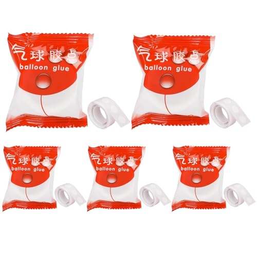 Ballonklebepunkte, transparente Punkte, doppelseitig, Klebeband für Ballons mit starker Haftung, 5 Rollen | tragbare Klebepunkte mit sicherem Halt, einfach zu verwenden Ballonklebepunkte, transparente Punkte, doppelseitig, Klebeband für Ballons mit starker Haftung, 5 Rollen | tragbare Klebepunkte mit sicherem Halt, einfach zu verwenden von Générique