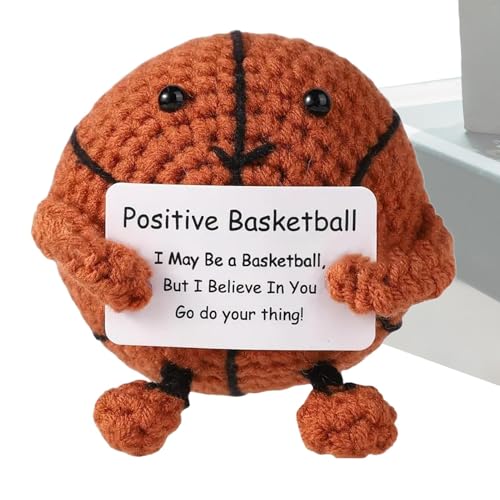 Basketball-Häkelnadel – Basketball positiv | gestrickter Basketball | Häkel-Basketball | kreative Wolle mit Ermutigungskarte | Dekoration für Büro zu Hause Basketball-Häkelnadel – Basketball positiv | gestrickter Basketball | Häkel-Basketball | kreative Wolle mit Ermutigungskarte | Dekoration für Büro zu Hause von Générique