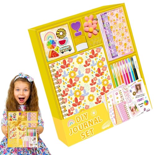 Bastelset für Journaling, Scrapbooking-Tagebuch für Mädchen | Sammelalbum, Tagebuch-Set mit Blumenmuster | wünschenswertes Bastelset, Schreibwaren mit Auto von Générique