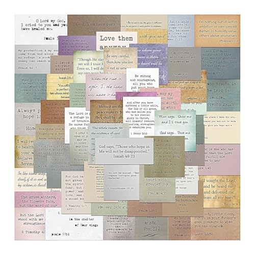 Biblische Aufkleber, Schriftaufkleber – 50 x Motivations-Bibelverse Flaschenaufkleber – wasserdichte Buchstabenaufkleber, Journaling-Zubehör für Scrapbo von Générique