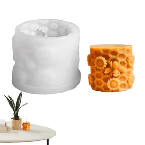 Bienenzylinder-Silikonform, Honigkamm-Silikonform, Zylinderseifenform, 3D-Kerzenform, Casting aus Kunstharz, schnelle Kunst, Heimdekoration für Süßigkeiten und Anniv Bienenzylinder-Silikonform, Honigkamm-Silikonform, Zylinderseifenform, 3D-Kerzenform, Casting aus Kunstharz, schnelle Kunst, Heimdekoration für Süßigkeiten und Anniv von Générique
