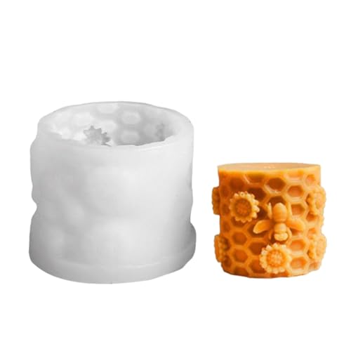 Bienenzylinder-Silikonform, Honigkamm-Silikonform | Silikonform für Seife aus Silikon, 3D-Zylinderkerzenform, Casting-Dekoration zu Hause, Kunstharz, Tierkunst Bienenzylinder-Silikonform, Honigkamm-Silikonform | Silikonform für Seife aus Silikon, 3D-Zylinderkerzenform, Casting-Dekoration zu Hause, Kunstharz, Tierkunst von Générique
