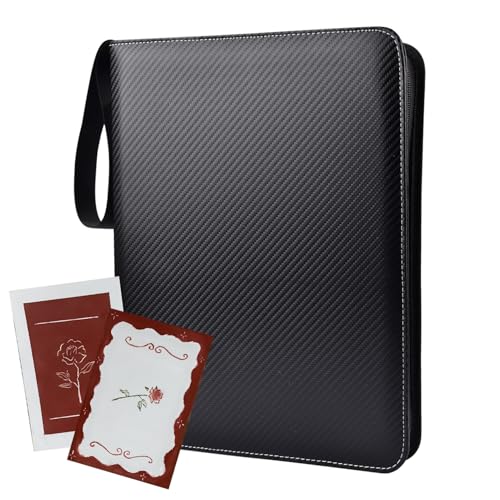 Binder Kartensammlung – PU Trading Card Organizer Album | Ordner mit zwei Ärmeln, 9 Taschen für Spielkarten, Aufbewahrung für , Mädchen, Herren, Büro Zuhause Binder Kartensammlung – PU Trading Card Organizer Album | Ordner mit zwei Ärmeln, 9 Taschen für Spielkarten, Aufbewahrung für , Mädchen, Herren, Büro Zuhause von Générique