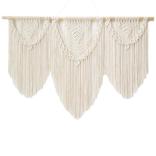 Boho-Wandteppich mit Fransen – Wanddekoration aus Spitze, handgefertigter Vorhang | Großer handgewebter Wandteppich zur Verschönerung von Schlafzimmern, Wohnzimmern, gemütlichen Räumen Boho-Wandteppich mit Fransen – Wanddekoration aus Spitze, handgefertigter Vorhang | Großer handgewebter Wandteppich zur Verschönerung von Schlafzimmern, Wohnzimmern, gemütlichen Räumen von Générique