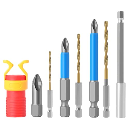 Bohrer-Bit, Bohrer-Bit, Handbohrer, 8-fach mit Schraubbefestigung, hohes Magnetwerkzeug, Präzision, Verlängerung, rutschfester Leiter für die Installation von Möbeln Bohrer-Bit, Bohrer-Bit, Handbohrer, 8-fach mit Schraubbefestigung, hohes Magnetwerkzeug, Präzision, Verlängerung, rutschfester Leiter für die Installation von Möbeln von Générique