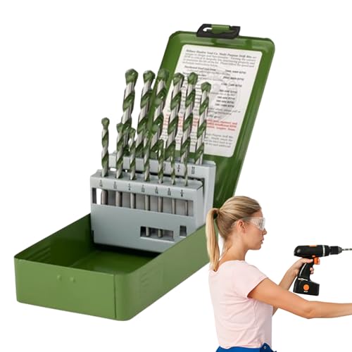 Bohrer-Bit-Set, gehärtet, Drill Bit mit Aufbewahrungsbox, vielseitige Verbindungswerkzeuge für Metall, Holz, Kunststoffe, Ziegel und Beton, Gusseisen, Edelstahl von Générique