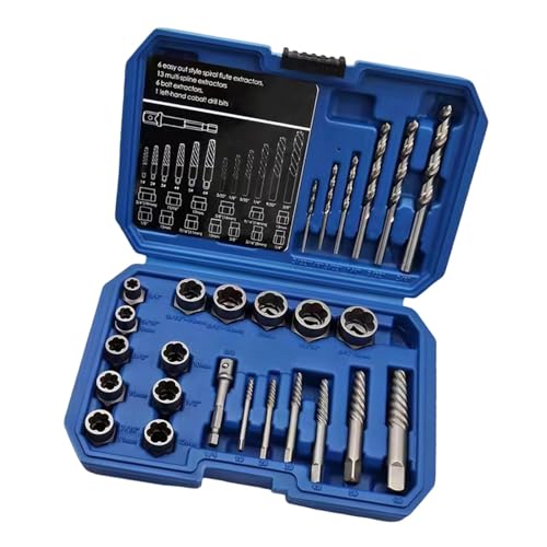 Broken Bolt Extractor Kit, Rusted Bolts Remover, Easy Out Stripped, Lug Nut Remover Drill Bit Set, 9,84 x 5,91 x 1,57 Zoll für Rusted, Damaged, oder abgerundete Schrauben Broken Bolt Extractor Kit, Rusted Bolts Remover, Easy Out Stripped, Lug Nut Remover Drill Bit Set, 9,84 x 5,91 x 1,57 Zoll für Rusted, Damaged, oder abgerundete Schrauben von Générique
