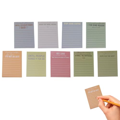 Bunte Haftnotizblöcke, Haftnotizen, Set mit Haftnotizen für Notizblöcke | Praktisches Set mit 270 Blatt Haftnotizen, rechteckig, 9 x niedlich von Générique