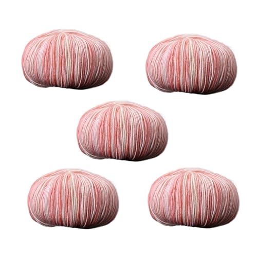 Buntes Garn, mehrfarbiges Garn | Farbverlaufs-Baumwolle, mehrfarbig, mitteldick – 5 x farbige Fäden, Schalgarn, Strick- und Häkelzubehör für Pullover-Kleidung Buntes Garn, mehrfarbiges Garn | Farbverlaufs-Baumwolle, mehrfarbig, mitteldick – 5 x farbige Fäden, Schalgarn, Strick- und Häkelzubehör für Pullover-Kleidung von Générique