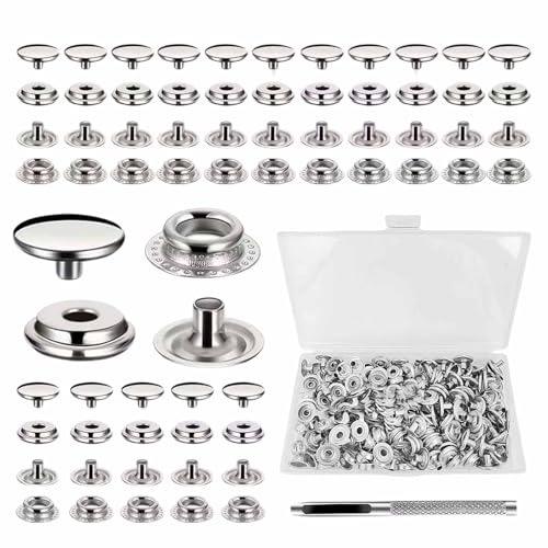 Canvas Screw Press Stud, Boat Fastener Repair Kit, Wetterfester Edelstahl, Screw Press Stud Kit für Home Campers, Reisen, Pontoon, Tarp, Outdoor, Camping Canvas Screw Press Stud, Boat Fastener Repair Kit, Wetterfester Edelstahl, Screw Press Stud Kit für Home Campers, Reisen, Pontoon, Tarp, Outdoor, Camping von Générique