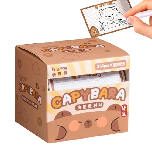 Capybara Haftnotizblöcke – 256 Blatt Cartoon-Notizblöcke, langlebige Haftnotizen | Bastelpapierblöcke für Büros, Schlafzimmer und Kommoden, Schreibwaren P Capybara Haftnotizblöcke – 256 Blatt Cartoon-Notizblöcke, langlebige Haftnotizen | Bastelpapierblöcke für Büros, Schlafzimmer und Kommoden, Schreibwaren P von Générique