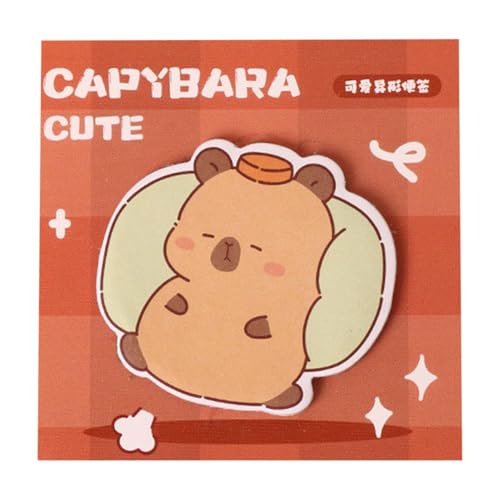 Capybara Haftnotizen, Capybara-Notizblock | Registerkarten mit Tiermotiven, Capybara-Notizblock, Notizblock, abnehmbarer Notizblock, Buchbedarf, Monitor von Générique