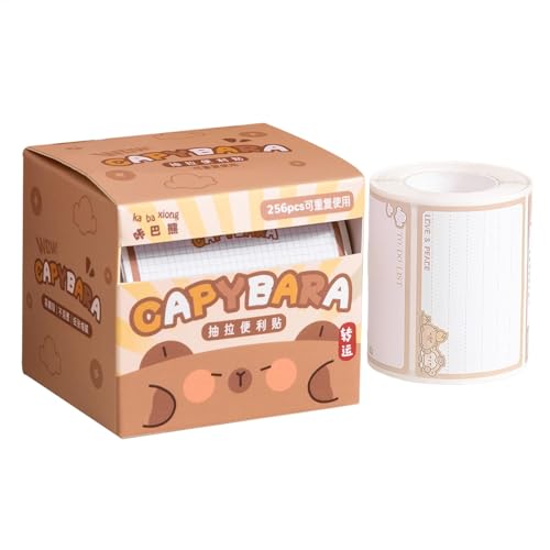 Capybara Schreibblock, Haftnotizen - Capybara Cute Haftnotizen in Capybara-Form | Bastel-Notizblock aus nachhaltigem Papier für Büros, Schlafzimmer und Kommoden von Générique