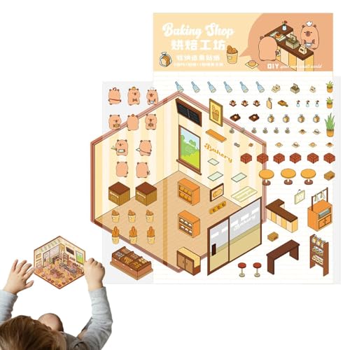Cartoon-Aufkleber-Szenen, Hausaufkleber, Miniatur-Aufkleber, Cartoon-Szenen – niedliche Aufkleber-Szenen, Bühnenaufkleber für die Krippe Cartoon-Aufkleber-Szenen, Hausaufkleber, Miniatur-Aufkleber, Cartoon-Szenen – niedliche Aufkleber-Szenen, Bühnenaufkleber für die Krippe von Générique