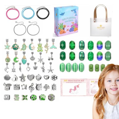 Charm Armband Herstellung Kit, Charm Armband Kit | Charm Armband Set Schmuckherstellung Charm Set - Puzzle Armband Set, Perlenhandwerk Set, Spielzeug von Générique