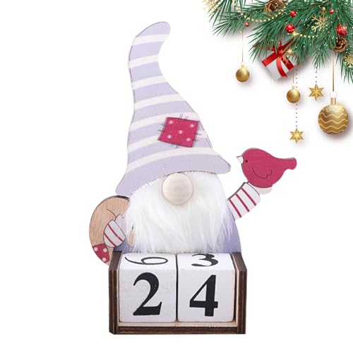 Christmas Countdown Kalender Holz, Tage Until Christmas Countdown, Zwergzahl Datum Centerpiece, Festliche Tischdekoration, Advent Countdown Kalender, Feiertage Home Decoration von Générique