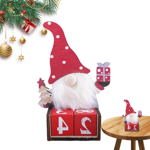 Christmas Countdown Kalender Holz, Tage Until Christmas Countdown, Zwergzahl Datum Centerpiece, Festliche Tischdekoration, Advent Countdown Kalender, Feiertage Home Decoration von Générique