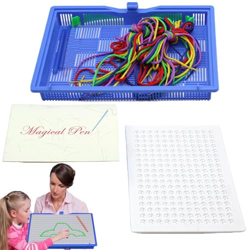 Christmas Craft Art Board | Geflochtenes Grafik-Zeichenbrett, buntes Lernspielzeug, Thread-Zeichenspielzeug für Geburtstag, Muttertag, Dankeschön, Thanksgiving. von Générique