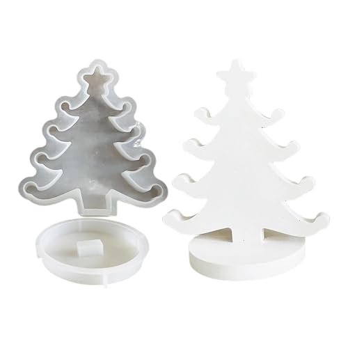 Christmas Tree Soap Molds – Harz Crafts Handmade Making Mold – Handmade Soap Christmas Tree Shaped Molds for Making Home Decoration, Craft Decoration – Candle Making Silicone Molds von Générique