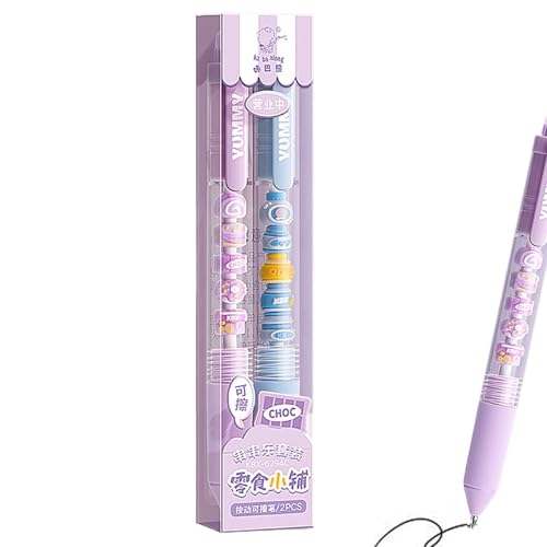 Clicker mit gelöschten Stiften, gelöschten Stiften | Schulbedarf mit Kugelschreiber von Fine Point – ein niedlicher Stift mit Radiergummi lässt Fehler verschwinden für die Journalisierung des Planers von Générique