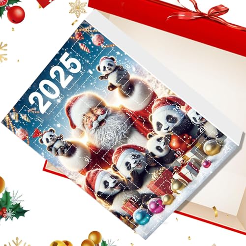 Countdown, Weihnachtsbaumschmuck in 2D-Panda-Ornamenten, 24 Stück, Countdown, für Baum, Griff, Spiegel, Rucksack, Tradition von Générique
