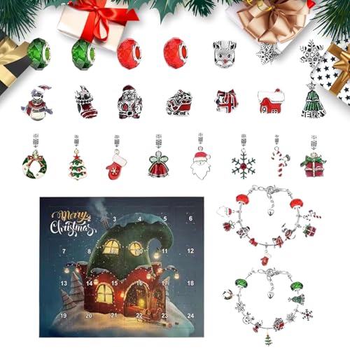 Countdown für Weihnachten, 24 Tage, Zubehör für Armbänder | Zubehör Armbänder Kreatives Set für Jugendliche, festliches Geschenk für Zuhause Countdown für Weihnachten, 24 Tage, Zubehör für Armbänder | Zubehör Armbänder Kreatives Set für Jugendliche, festliches Geschenk für Zuhause von Générique